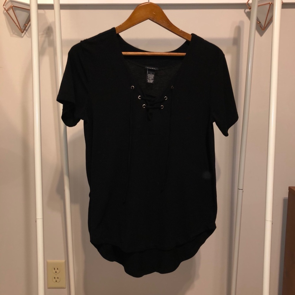 Rue21 Lace-Up Tee